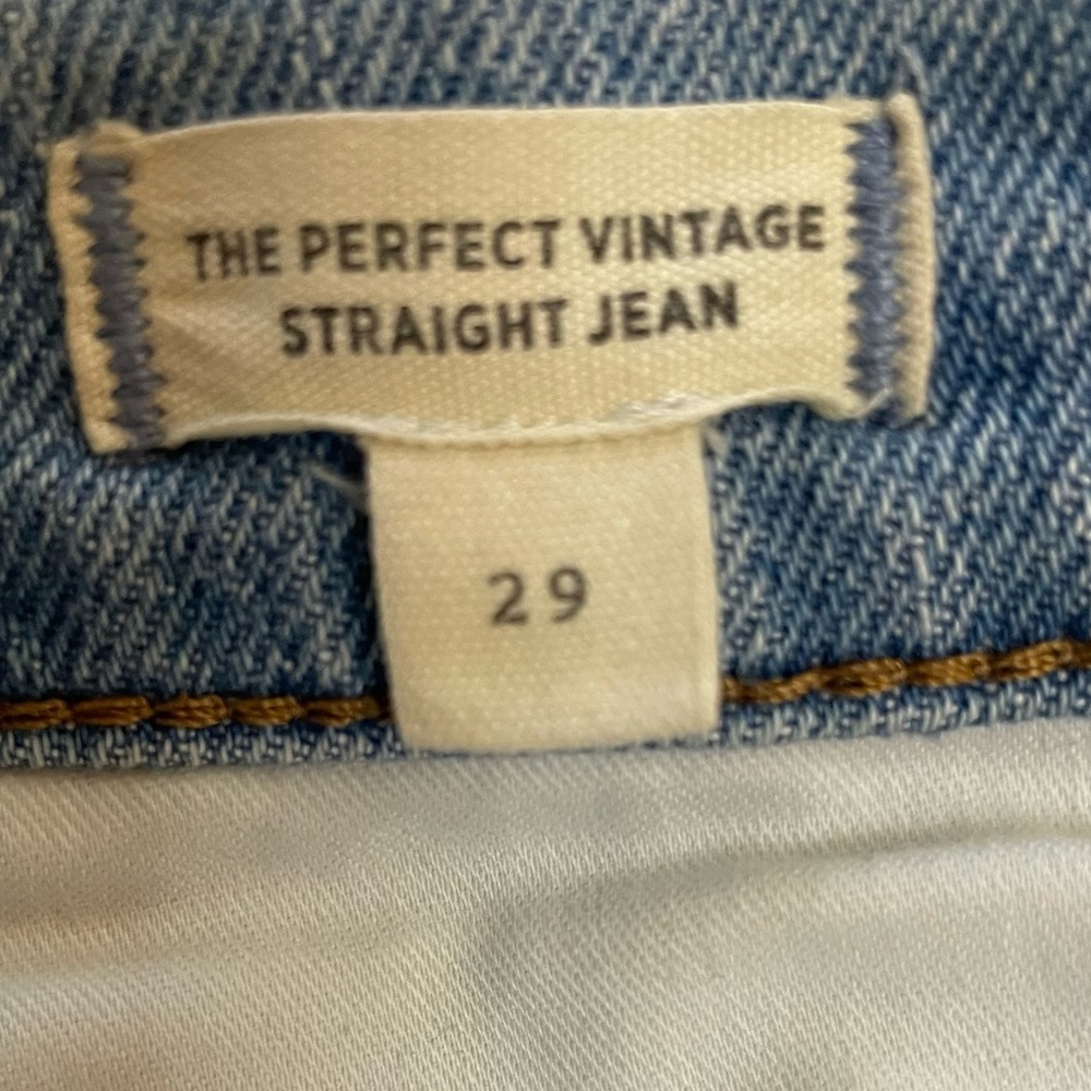 Madewell The Perfect Vintage Straight High Rise Light Medium Blue Wash Size 29 - Picture 10 of 16